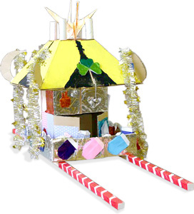 夏まつりごっこのお神輿製作