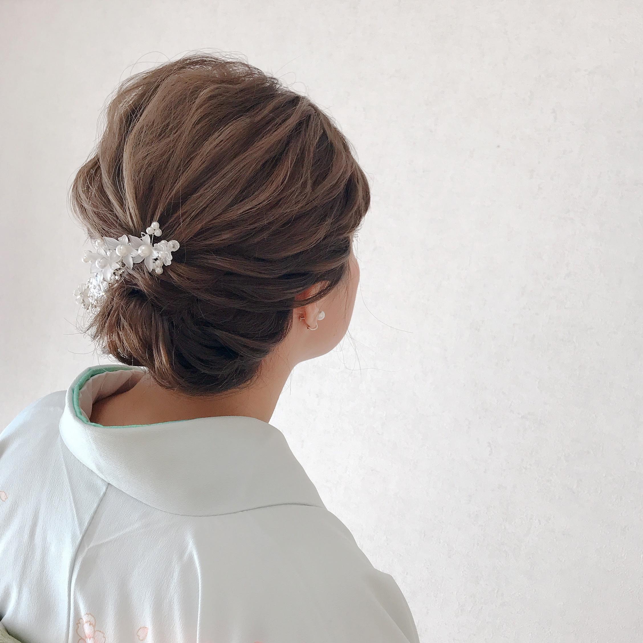 七五三 ボブヘアのママにぴったりな髪型15選。自分一人で簡単アレンジ、華やかヘアfolk