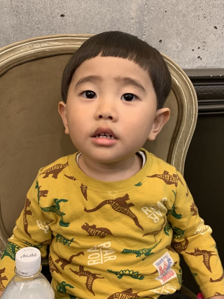 キッズカット 男の子 子供 ぱっつんヘア ツーブロック：L234272306サロン ド ユーア salon de yuua のヘア スタイルホットペッパービューティ