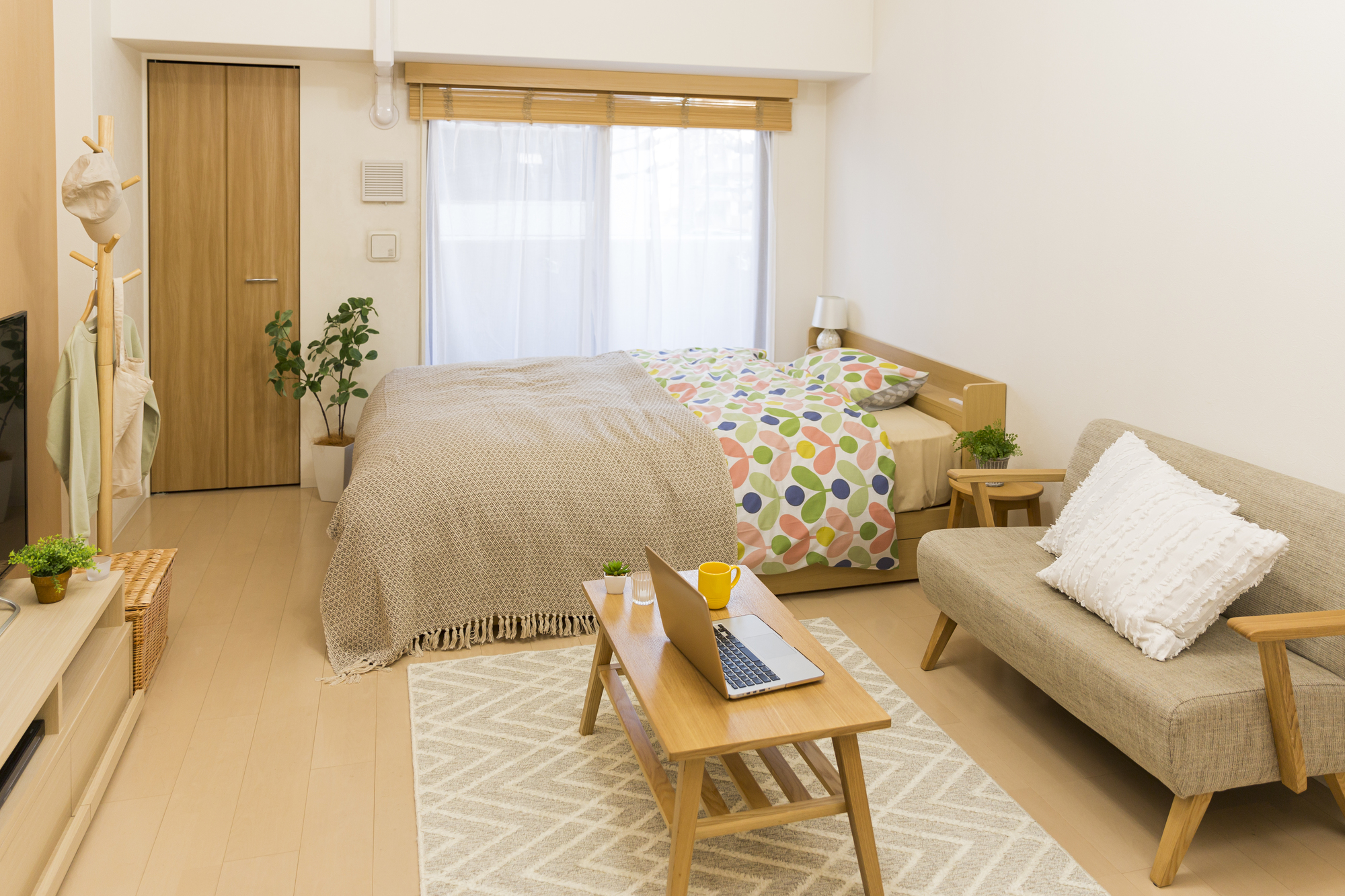 ルームツアー 1K 一人暮らし ナチュラルな部屋木目調インテリアアラサー女子お部屋紹介japanese room tour- YouTube
