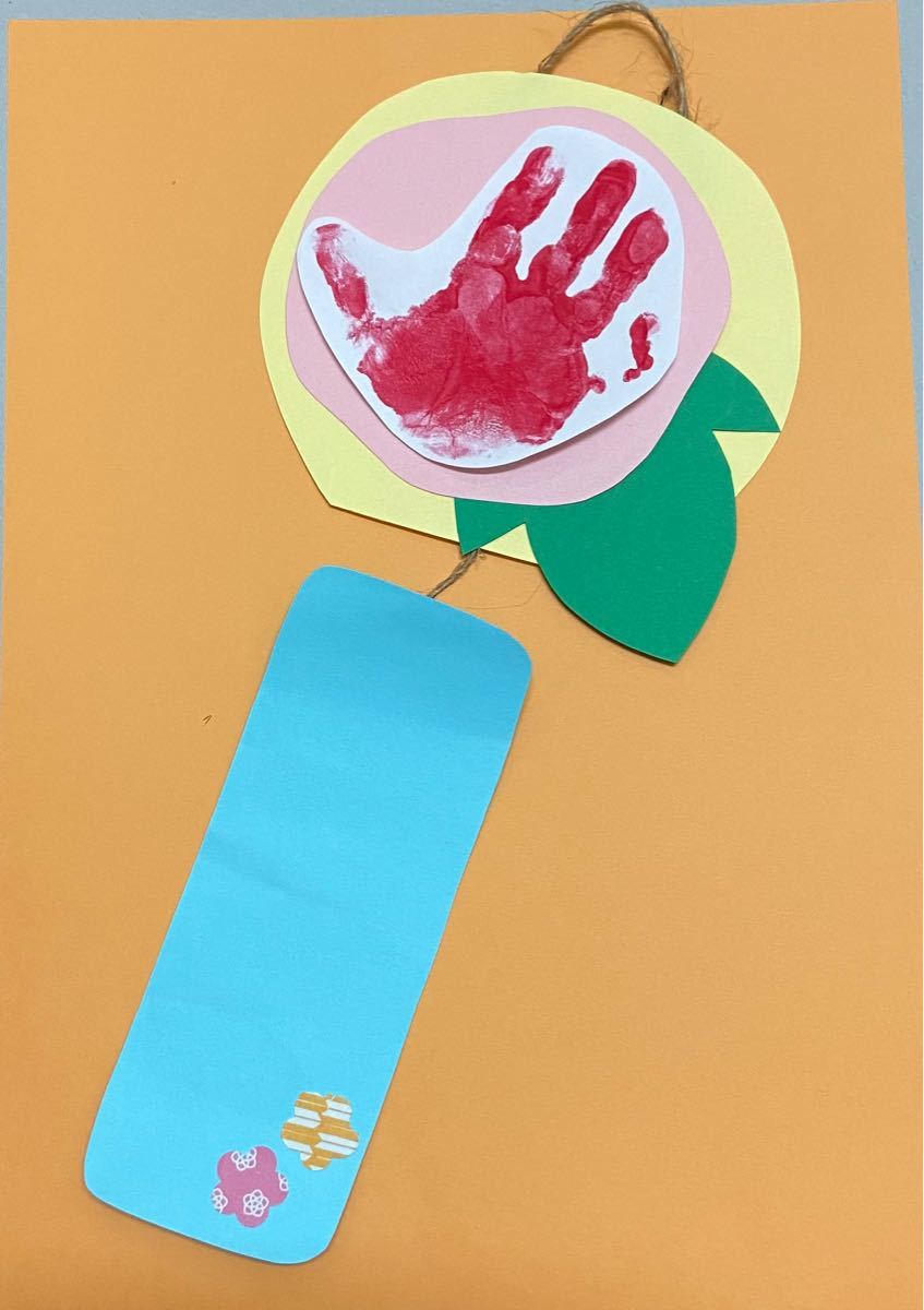 秋の製作 手形アートでいがぐり