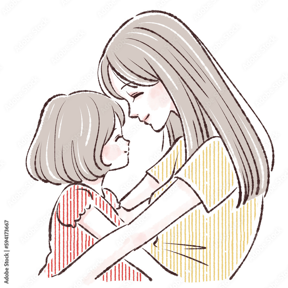 赤ちゃんとお母さんのイラスト素材18684069- PIXTA