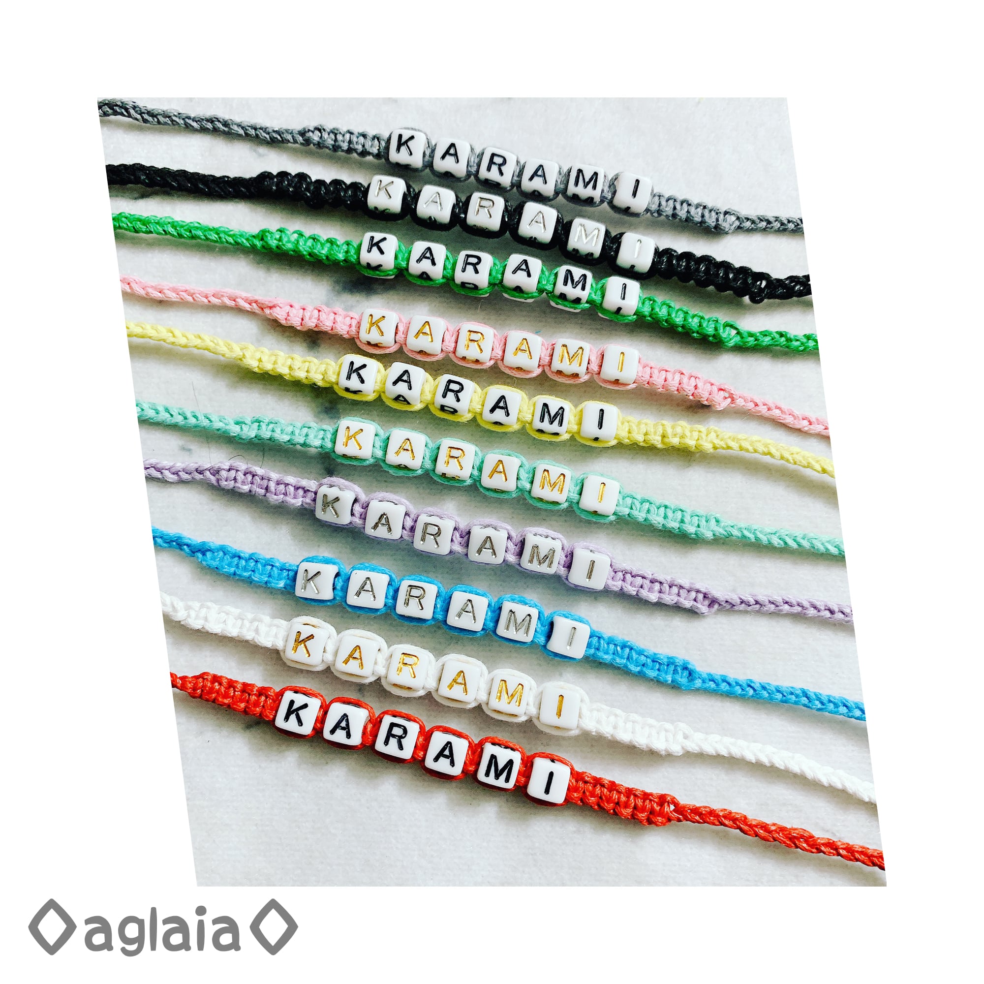 1本300円から 名前入りミサンガ☆文字入りミサンガ☆名前入りキーホルダ