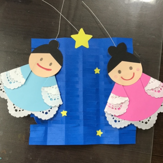 ☆1歳児・七夕制作 *^_^* ☆＊のん物語＊