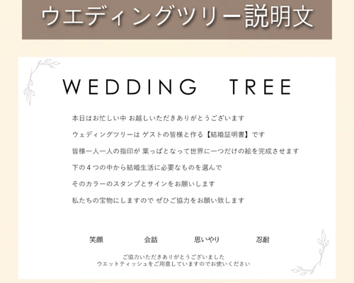 ウエディングツリー説明書ダウンロード写真印刷ならポスター印刷専門店