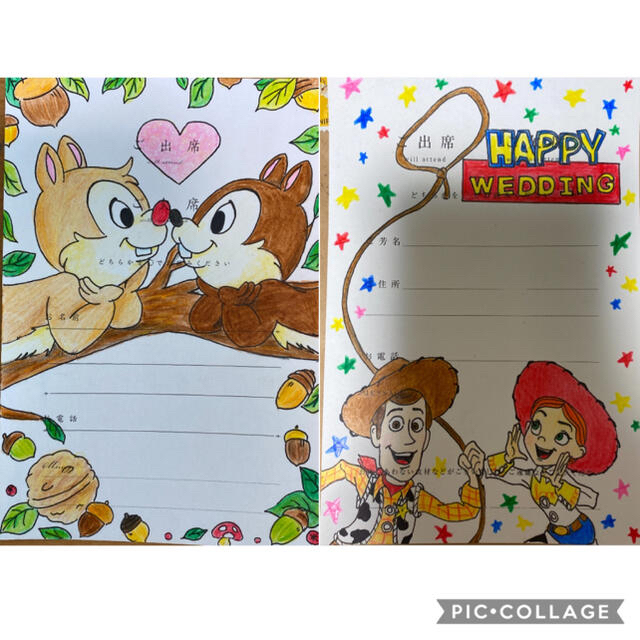 fitauディズニー結婚式招待状 Forestime ディズニーキャラクターデザイン_フォレスタイム