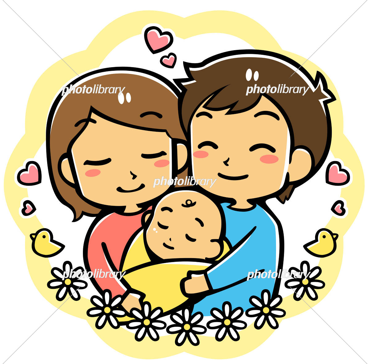 赤ちゃん,ベビー,出産,出産報告,桃太郎,誕生,ハート,のイラスト 040_0047クリエーターズスクウェア