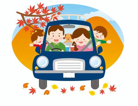 家族旅行のイラスト 家族・乗り物イラストレーター今瀬のりお のりもの・子供・動物のイラスト