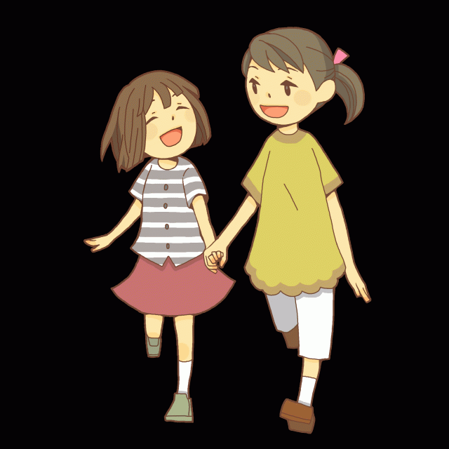 手をつないで歩くポーズ-HoldingHands & Walking pose- - CLIP STUDIO ASSETS