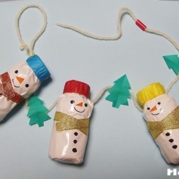 ダイソーの材料で作る子供向け手作りオーナメント🎄