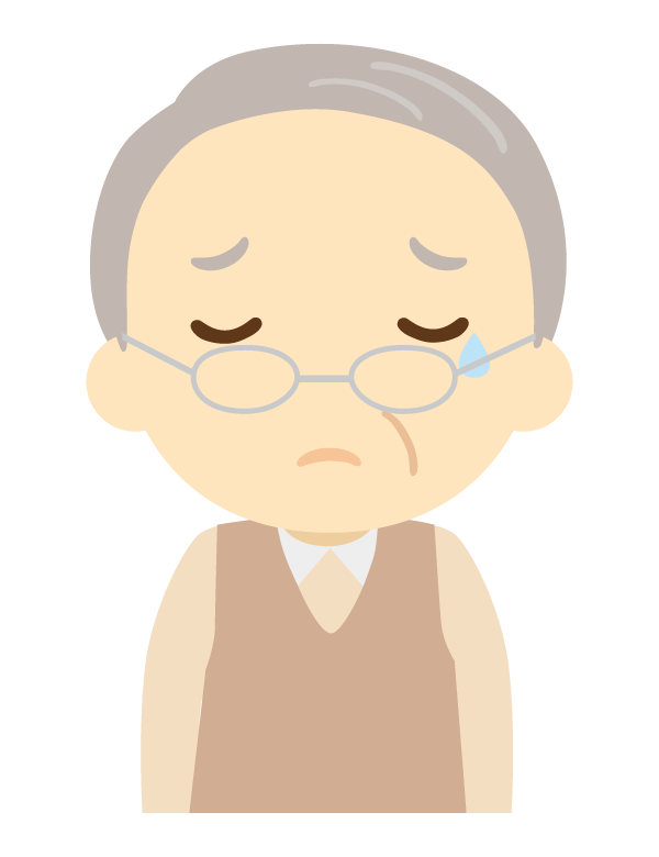 おじいさんのイラスト「笑った顔・怒った顔・泣いた顔・笑顔」かわいいフリー素材集 いらすとや