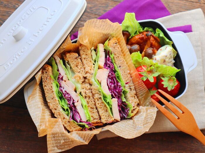 バレンタイン風パックサンド弁当ママライフを、たのしく、かしこく。－ mamaco with