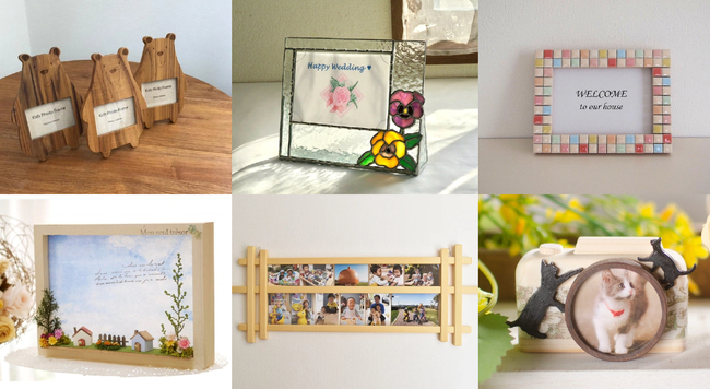 SNS風◎結婚祝い・誕生日ギフト プリザーブドフラワーとドライフラワーのインスタ風フォトフレーム フォトフレーム・写真立て ohanabako 通販10228650Creema クリーマ