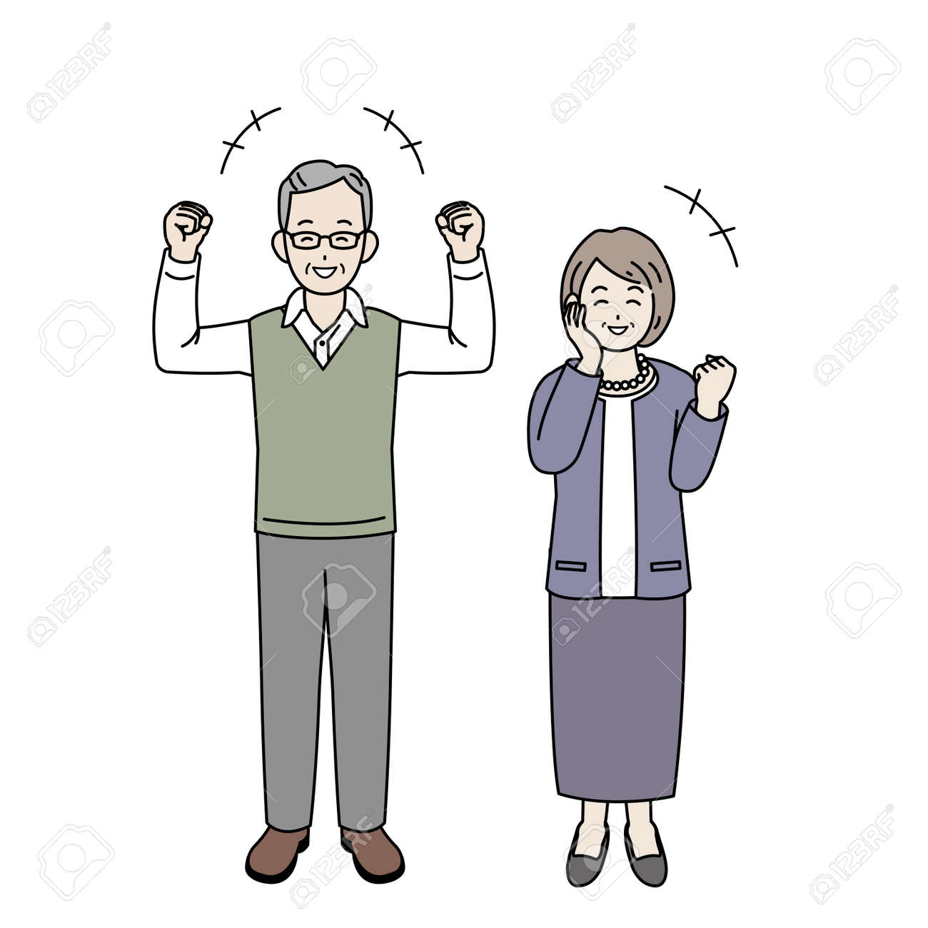 老夫婦イラスト - No: 23780197無料イラスト・フリー素材なら「イラストAC」