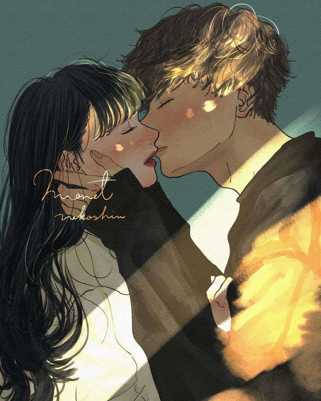 カップル キス イラスト