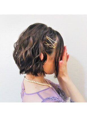 ショートボブにオススメ☆結婚式やパーティーに使えるヘアアレンジ10選青山・表参道の ショートヘア・ショート ボブが得意な小さな隠れ家美容室NATSUYA 美容院