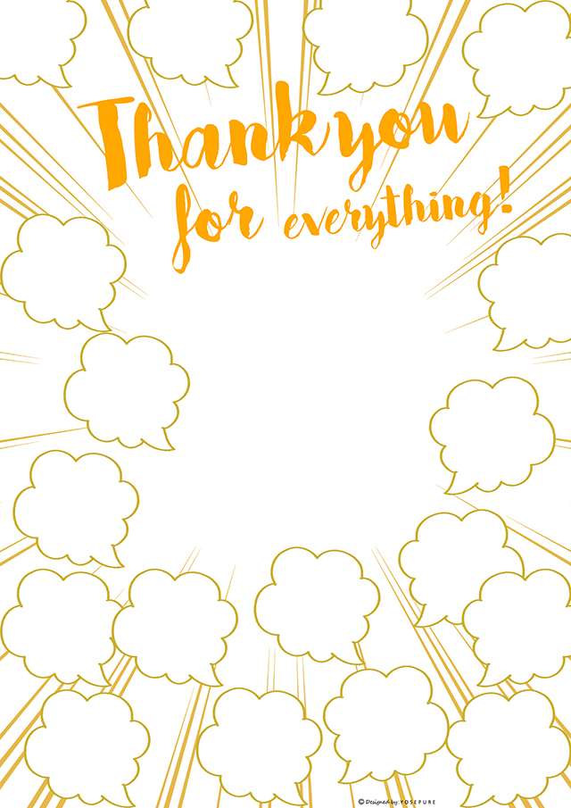 紫フラワーリースの寄せ書き無料テンプレート