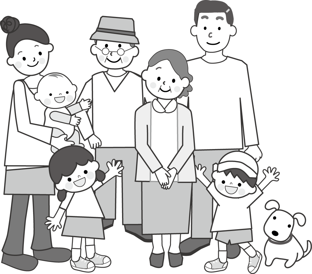 ５人家族のイラスト ソフト