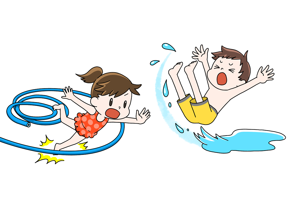 保育園で水遊びのイラスト素材115921675- PIXTA