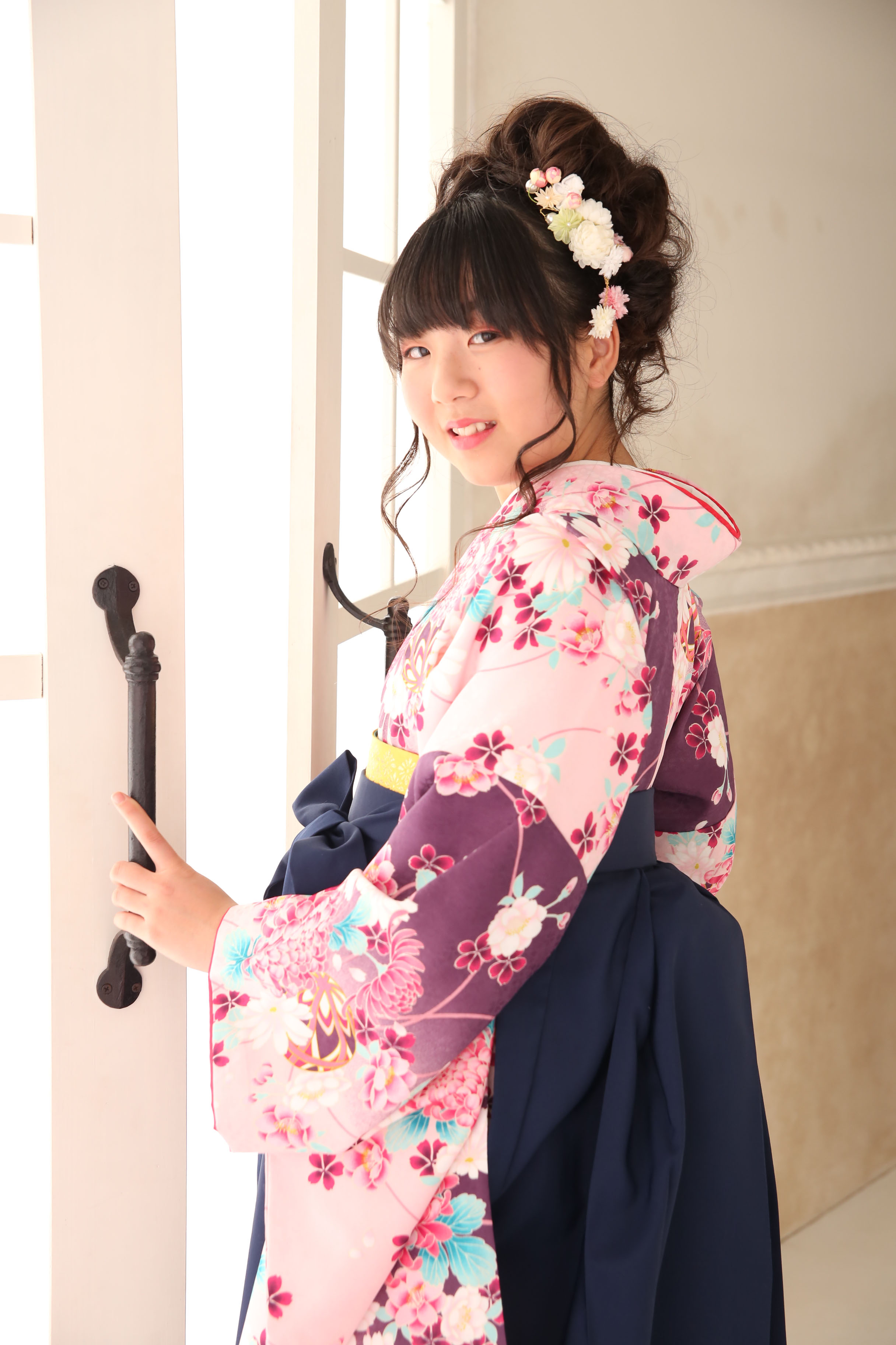 小学生 袴 髪型 ハーフ アップ