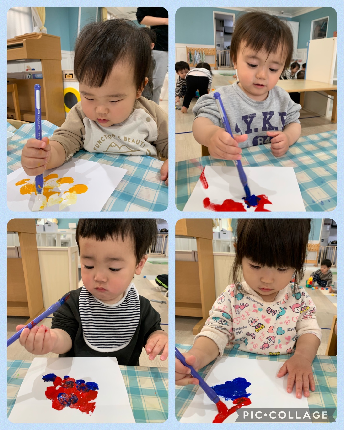 アジサイの制作・室内遊び 1歳児キッズラボ株式会社認可保育園 企業主導型保育所 運営