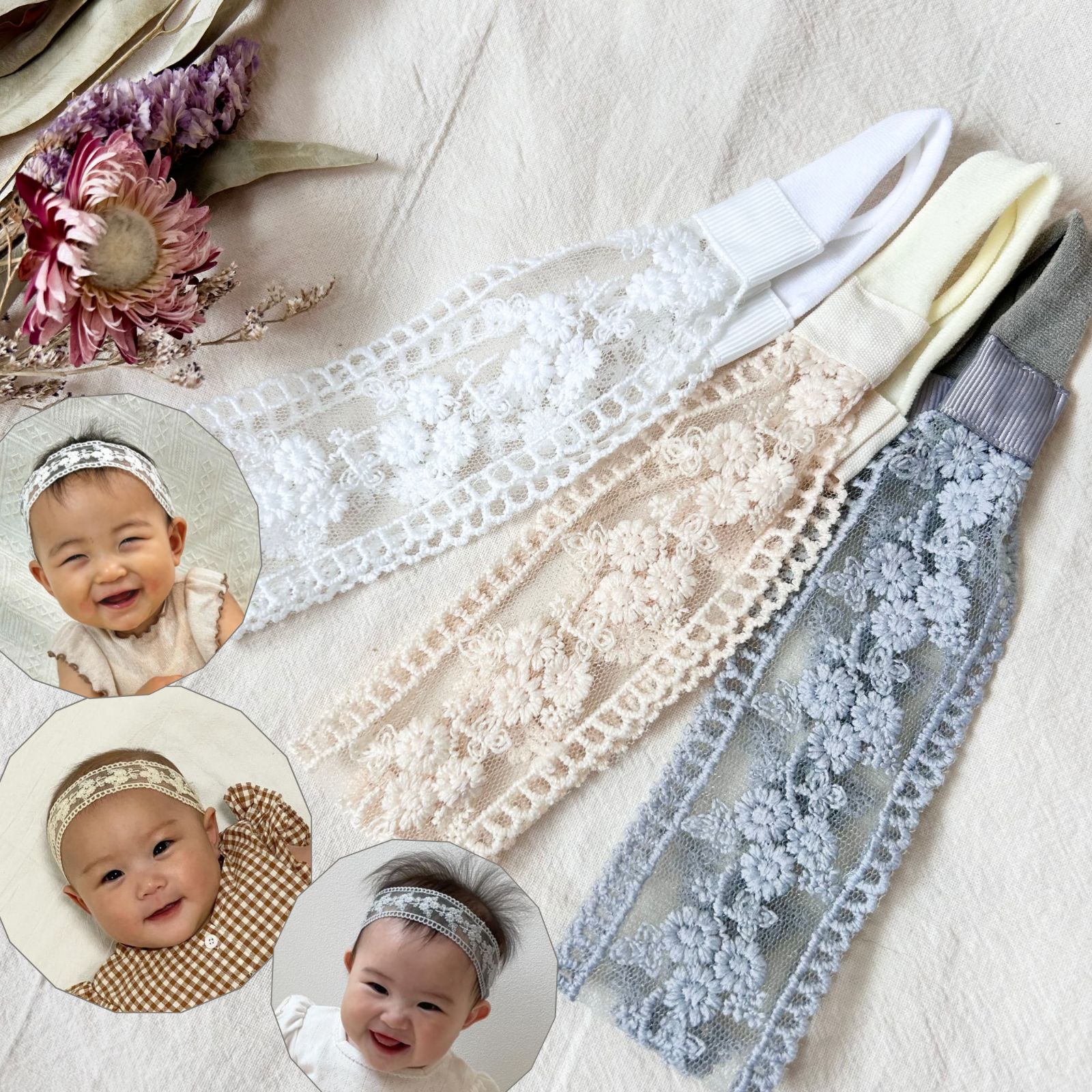 楽しませていただきました」ヘアバンドが可愛らしいお宮参りの撮影OurPhoto アワーフォト