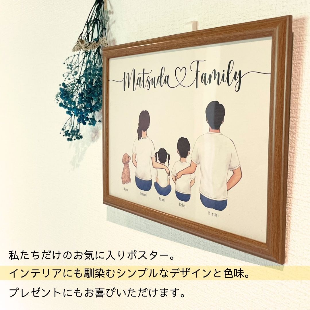 家族の似顔絵記念日・プレゼントならオレンジスマイル