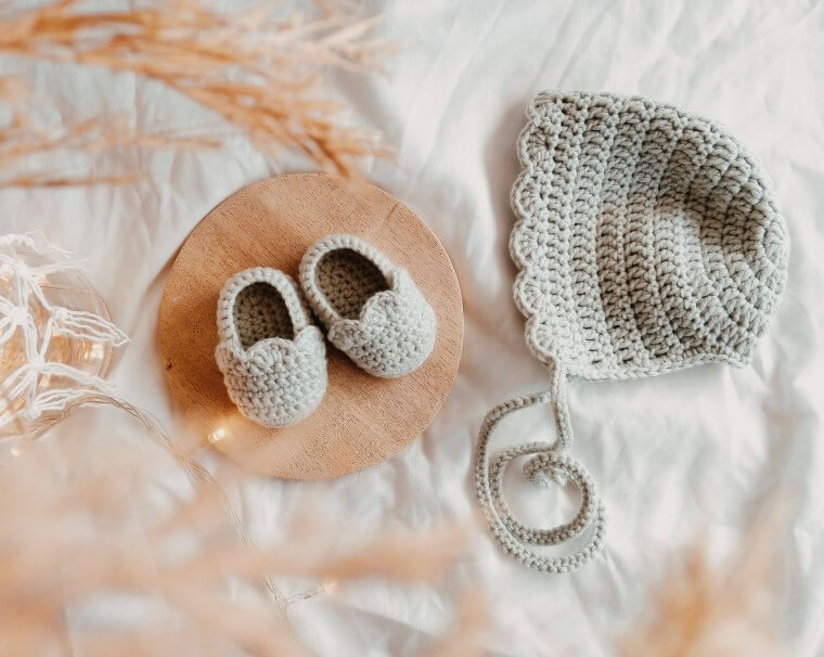 1〜2歳サイズの女の子ベビードレスの編み方① かぎ針編み はれなつ