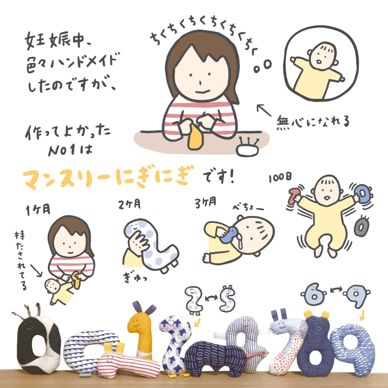 自宅で簡単にできる, マンスリーカードの作り方📋, Canvaで文字入れして印刷するだけ！,簡単におしゃれなマンスリーカードができるのでおすすめ♡, 足型も残したかったので、, いい感じのカードないかなって探してたら,seriaにハガキサイズのエンボスカードが売ってました✨, 👶🏻用のマンスリーカードはもちろん、, 妊娠週数の記録カードとか色々応用効きます♡,マンスリーカード