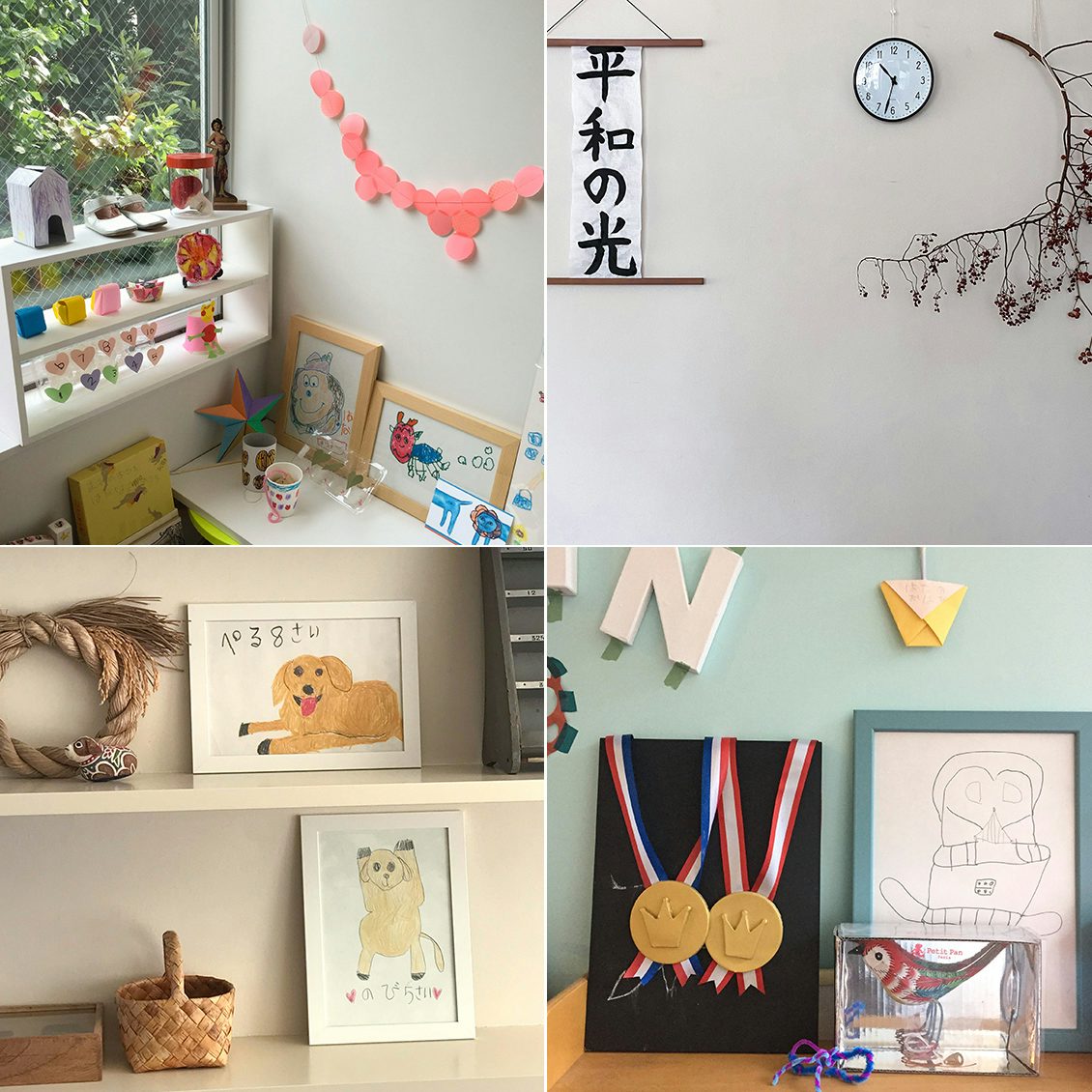 子どもが描いた絵をコラージュでおしゃれに可愛くインテリアに！ - kodomoto