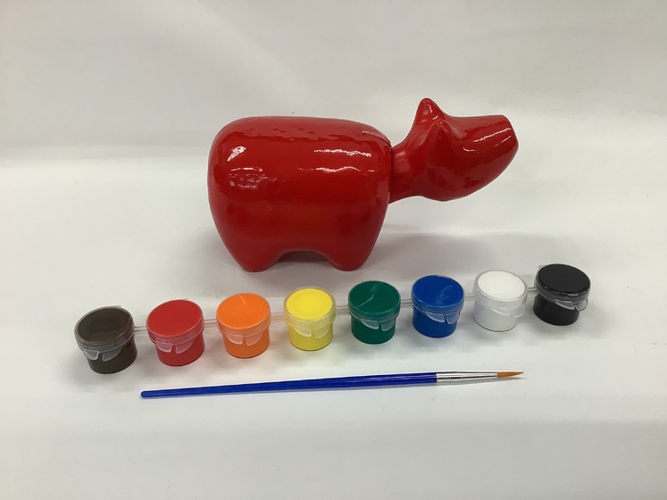 番匠で赤べこ絵付け体験