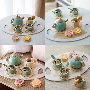 ままごと ティータイムセット ショートケーキ付 木のおもちゃ ポプリの森