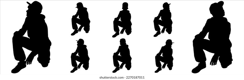 子供のシルエットのイラスト素材・ベクター Image 31083813