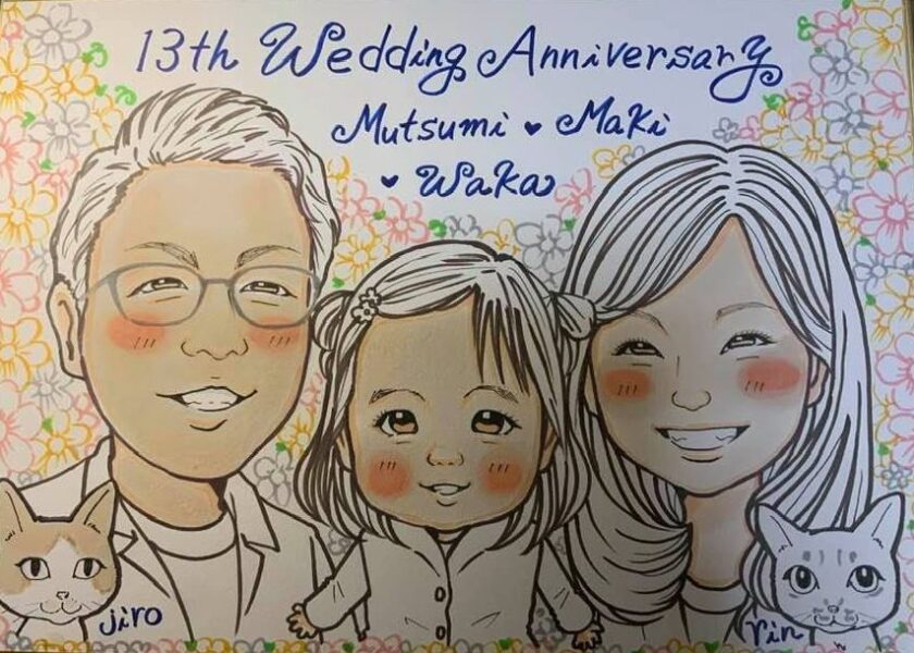 100名以上のオーダーもOK！大人数の似顔絵通販 大家族も会社の仲間もみんな似顔絵に！似顔絵をオーダーメイド