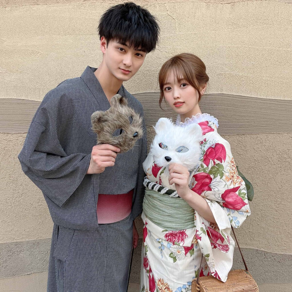 カップル浴衣コーディネート京都着物レンタル 愛和服