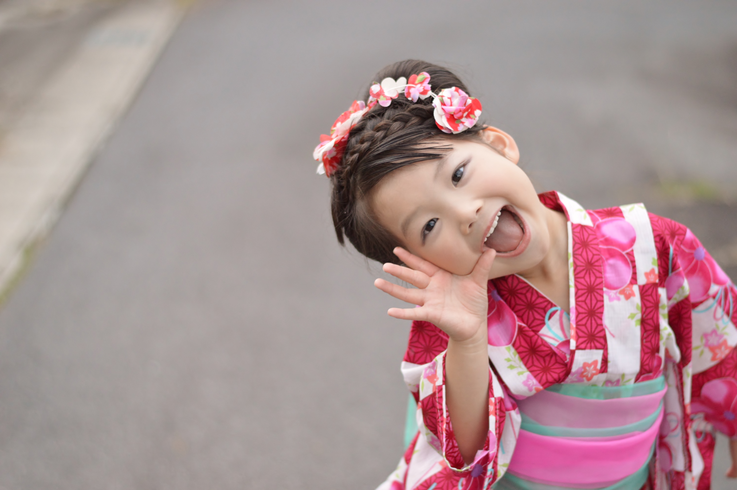 4歳娘の浴衣ヘアアレンジ♡簡単かわいいお団子編み込み動画