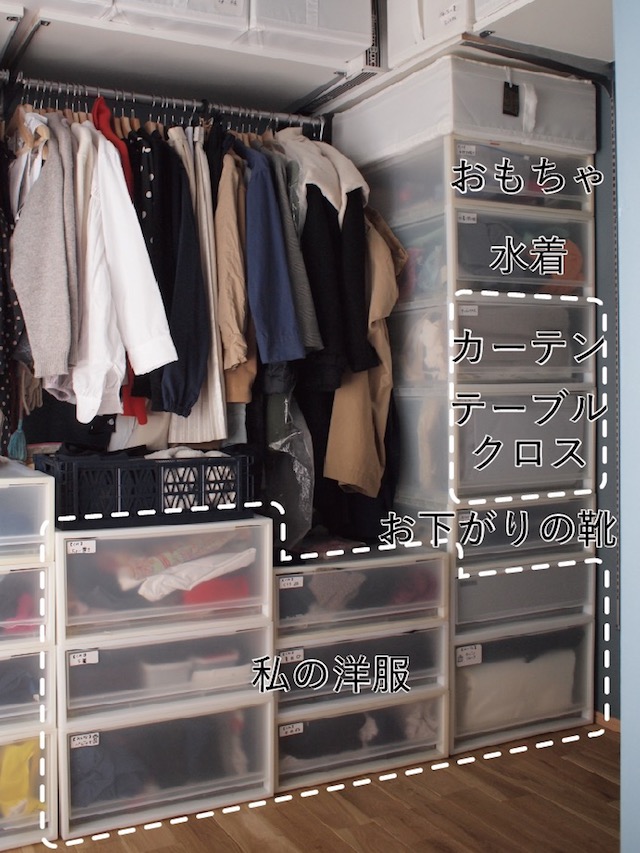 子供服の収納見直し。押入れの縦長スペースをクローゼット代わりに - ちょうどいい時まで