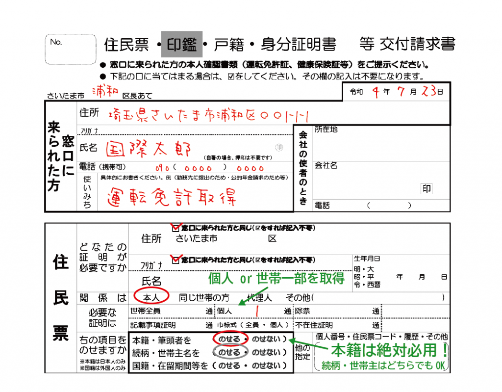 住民票の写し住まいの復興給付金