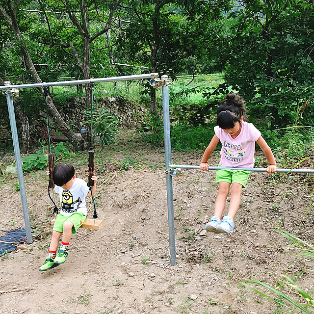 裏庭DIY Ver.2 子供のために鉄棒を作ろう！ その④ - ガレージハウスで愛車と気ままな日々‼️ 目指せSETAGAYA base🚘的生活‼️