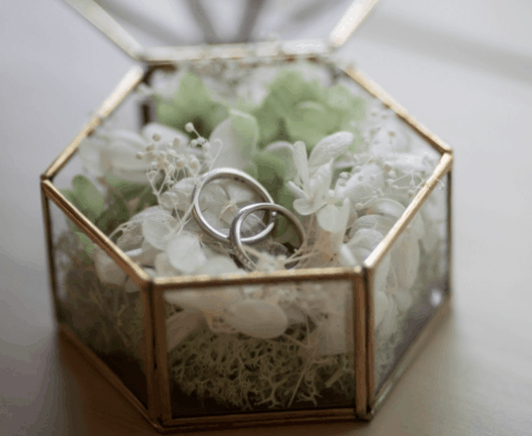 楽天市場 リングピロー ガラスケース ジュエリー・アクセサリー の通販