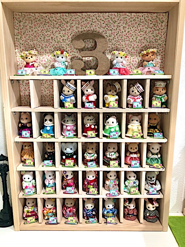 シルバニアの赤ちゃんも飾れる棚