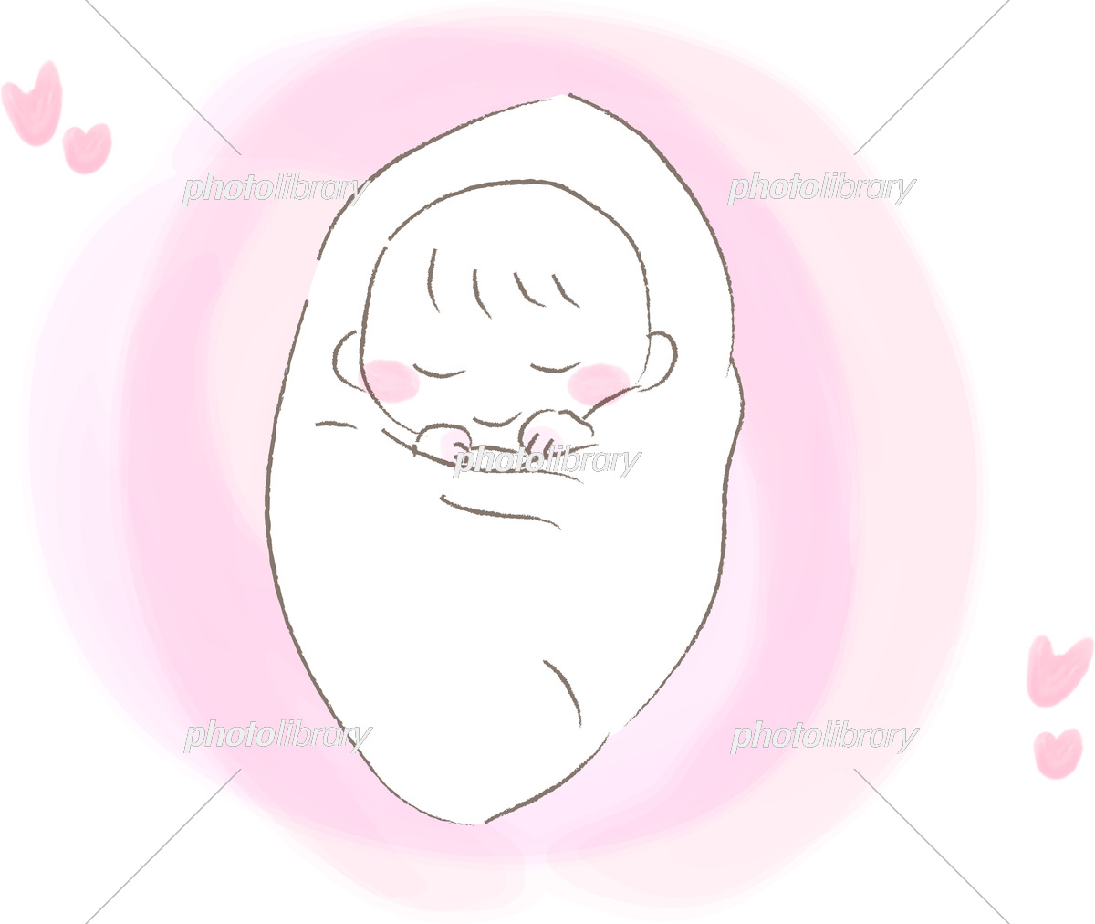 生まれたばかりの新生児のイラスト🎨 フリー素材 看護roo! カンゴルー