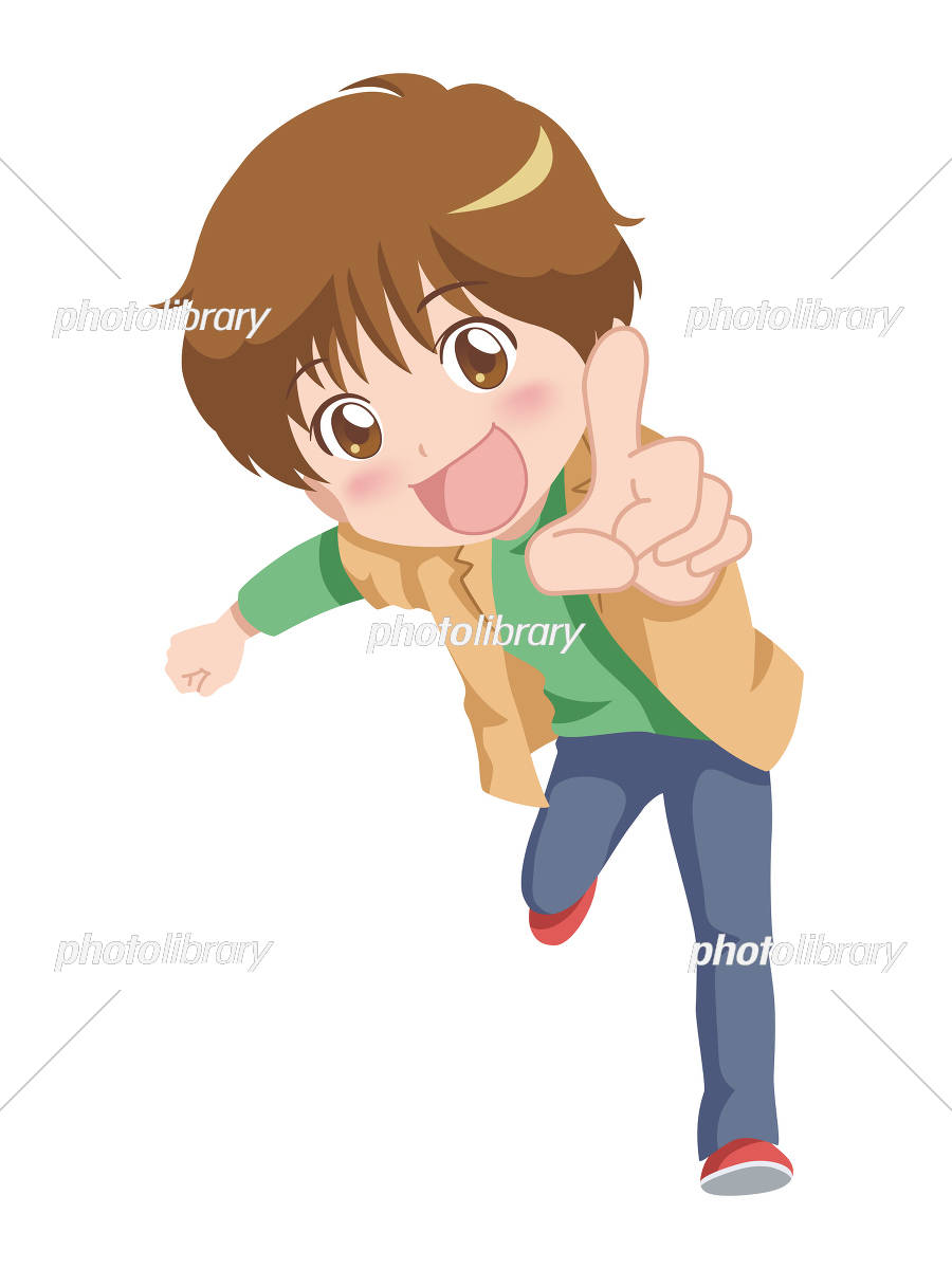 ファイトを全力で叫ぶ元気な男の子イラスト・フリー素材なら「シンテリ」