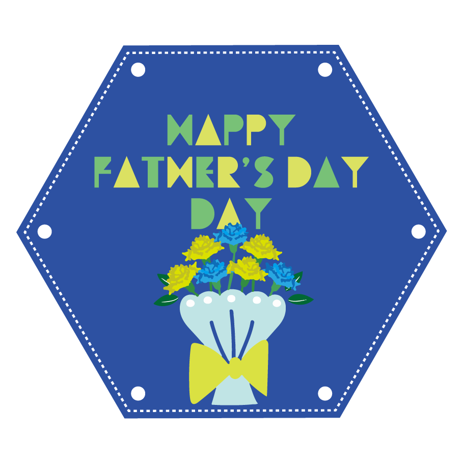 父の日のはがきテンプレート・罫線入り」ダウンロードかわいい無料イラスト 印刷素材.net