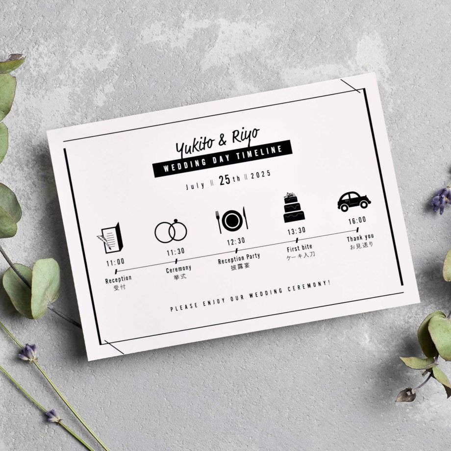 ゲストに喜ばれるタイムラインカードの作り方DANKATSU