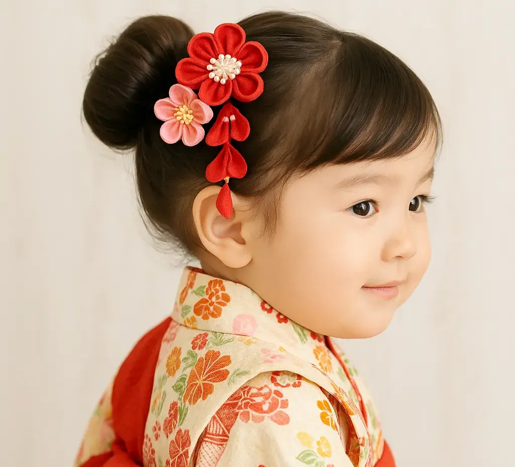 おはりばこ かのこ 京都西陣 おはりばこ 七五三3才用髪