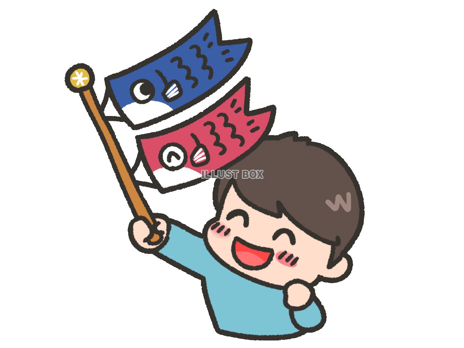 元気な男の子の幼児のイラスト無料のフリー素材 イラストエイト