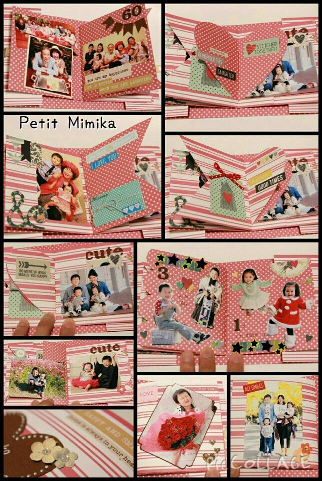 スクラップブッキング風の手作り卒園アルバムの見本の画像