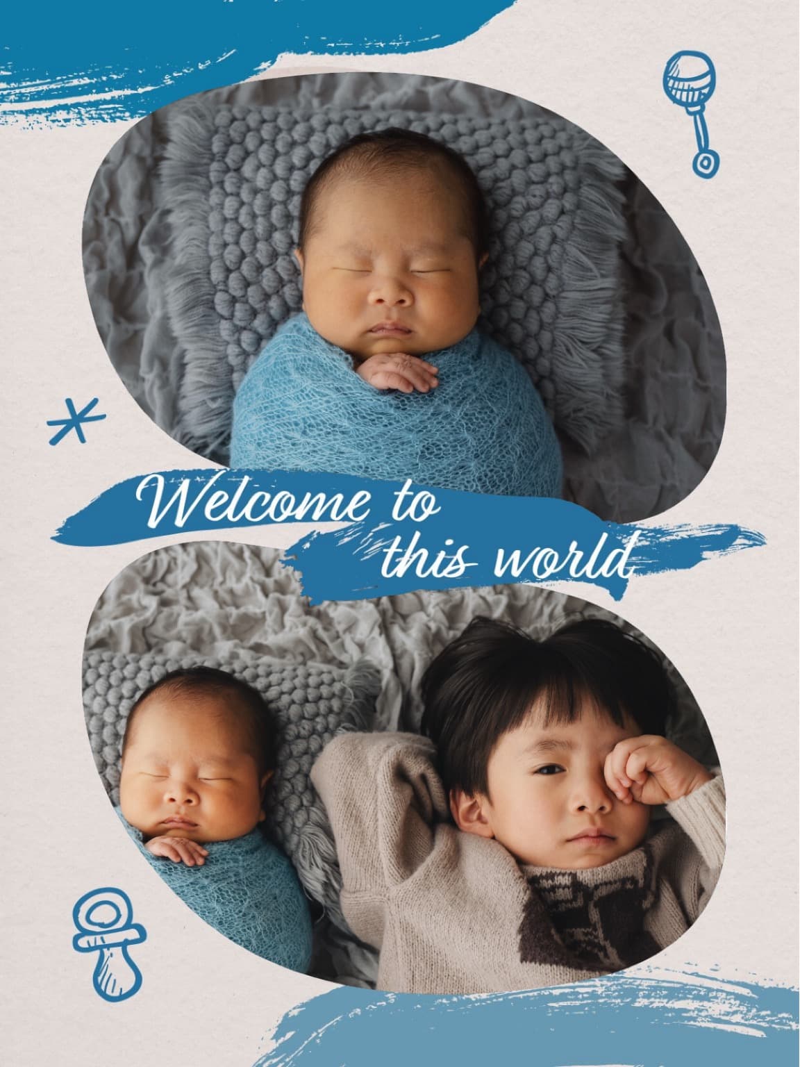 出産内祝いカード無料テンプレートデザイン。イラストや画像付きも豊富 - Canva キャンバ