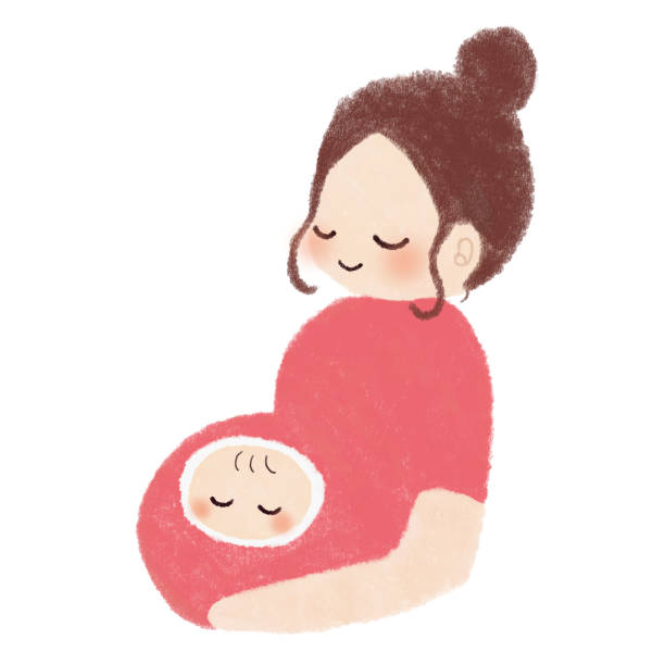 Vettoriale stock di 帝王切開で生まれる赤ちゃんのイラストAdobe Stock